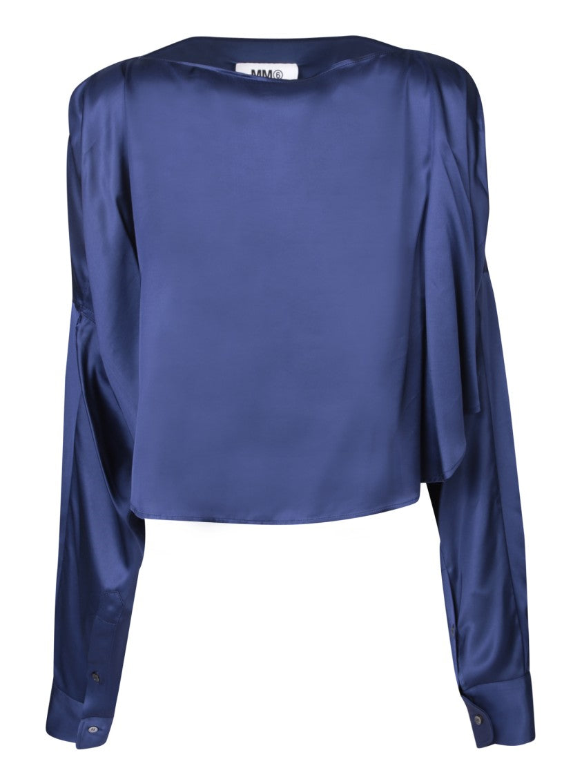 Mm6 By Maison Margiela Blue Long Sleeve Shirt