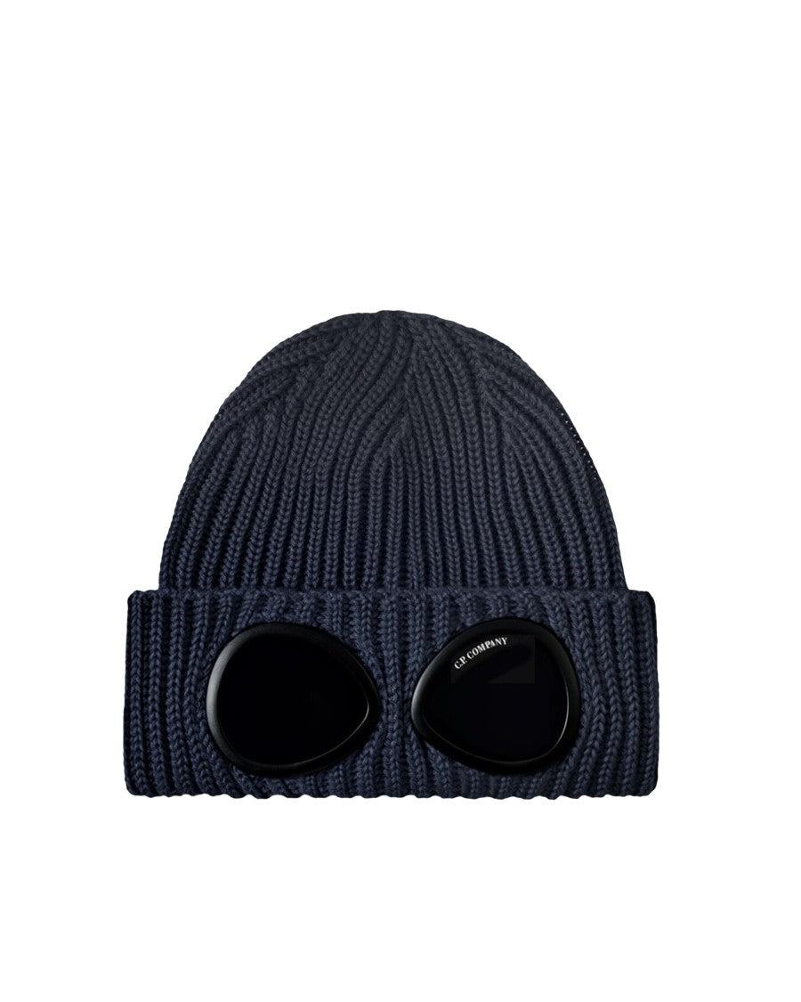 C.P. Company Total Eclipse Lens Ribbed Knit Beanie
