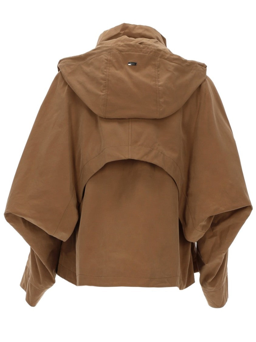 Herno Neutral Boxy Sleeve Cotton-Blend Parka