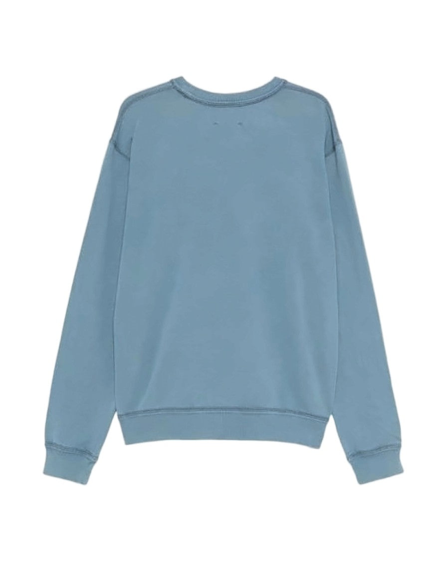 Isabel Marant Relaxed Fit Graphic Logo Sweatshirt In Soft Blue