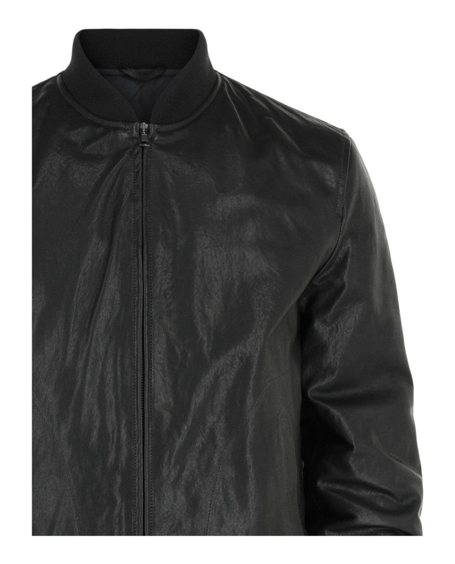 Slowear Montedoro Leather Bomber Jacket