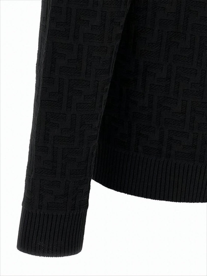 Fendi Textured Black Sweater
