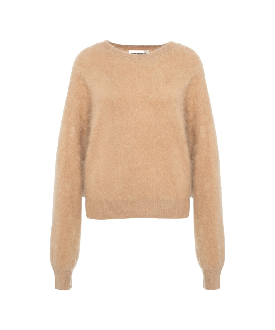 Crush Classic Round Neck Cashmere Pullover With Ribbed Details