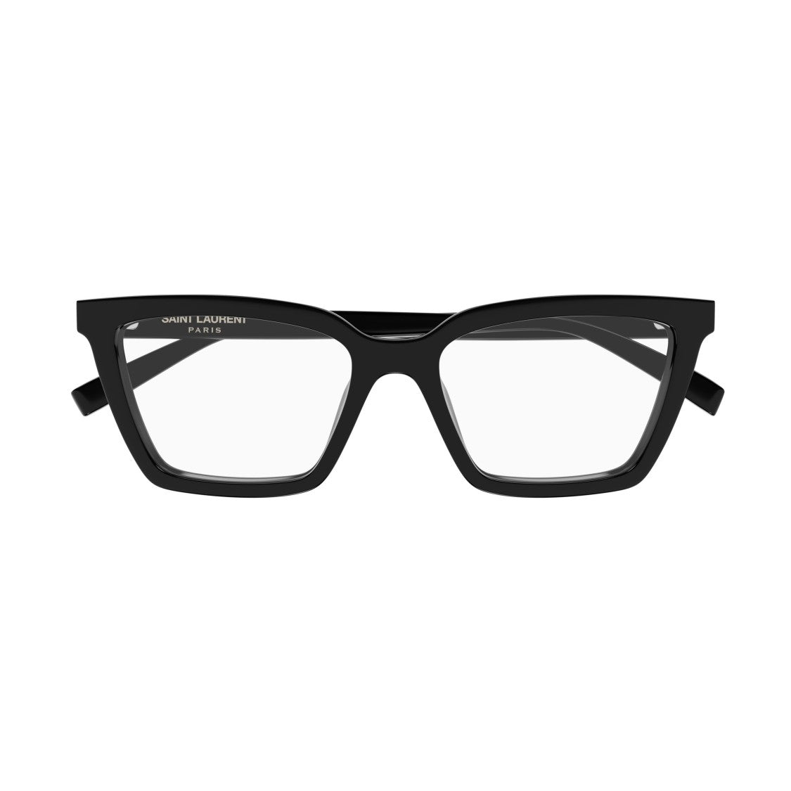 Saint Laurent Bold Rectangular Sunglasses In Glossy Black Recycled Acetate