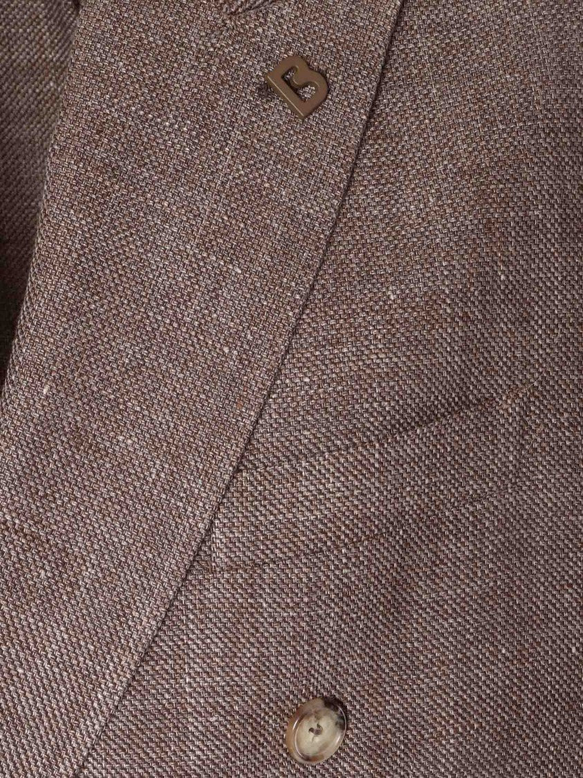 Breras Double-Breasted Textured Jacket With Classic Lapel