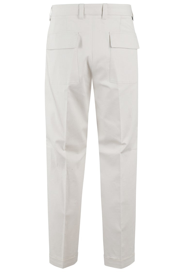 Paolo Pecora Tailored Ankle-Cuff Trousers With Clean Silhouette