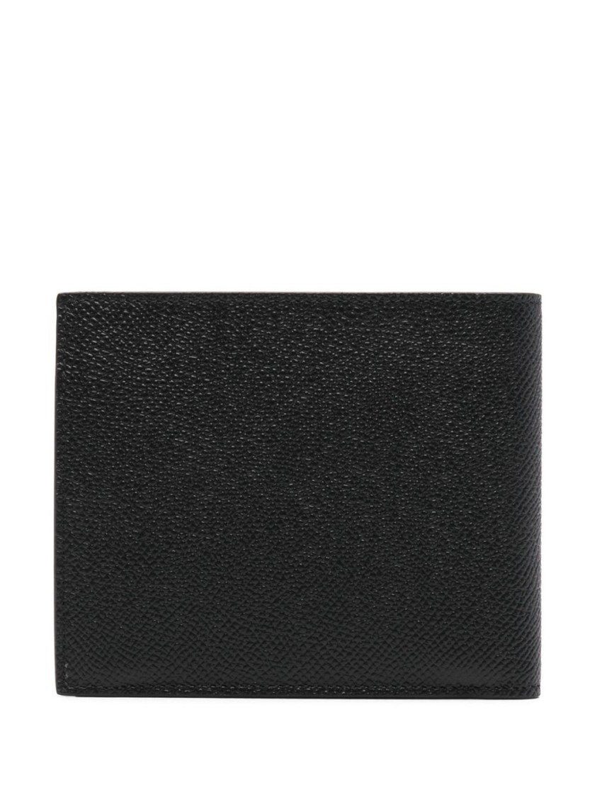 Ferragamo Bifold Micro Gancio Wallet Crafted From Textured Leather