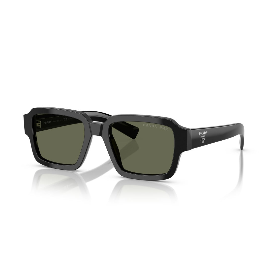 Prada 0Pr 02Zs Bold Rectangular Tortoiseshell Sunglasses From Prada