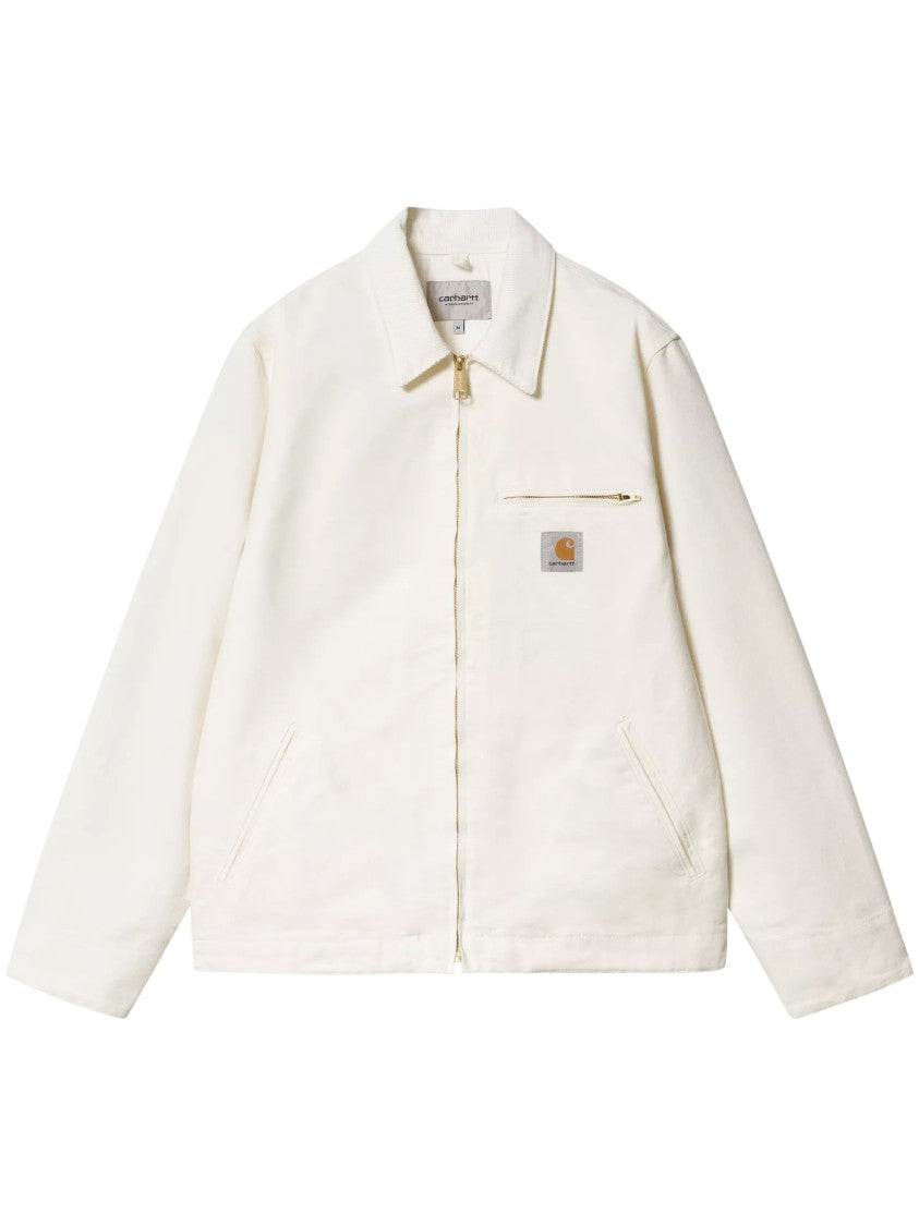 Carhartt Wip Boxy White Jacket With Zip Closure