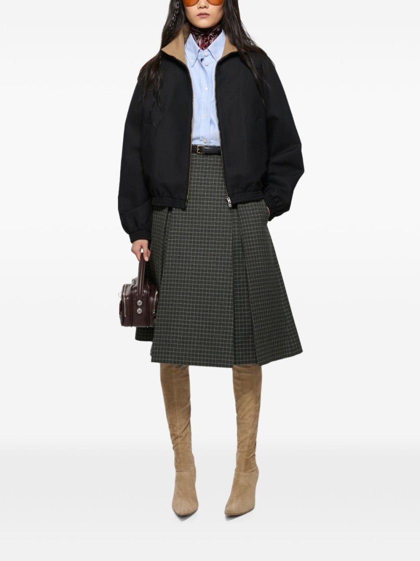 Acne Studios Cropped High Collar Embossed Jacket