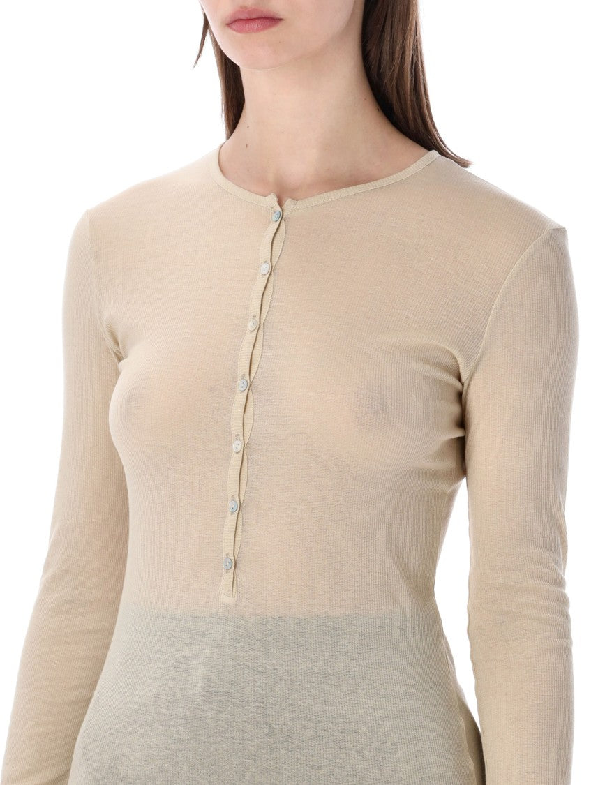 Soeur Isabella Long-Sleeve Sheer Cotton Top