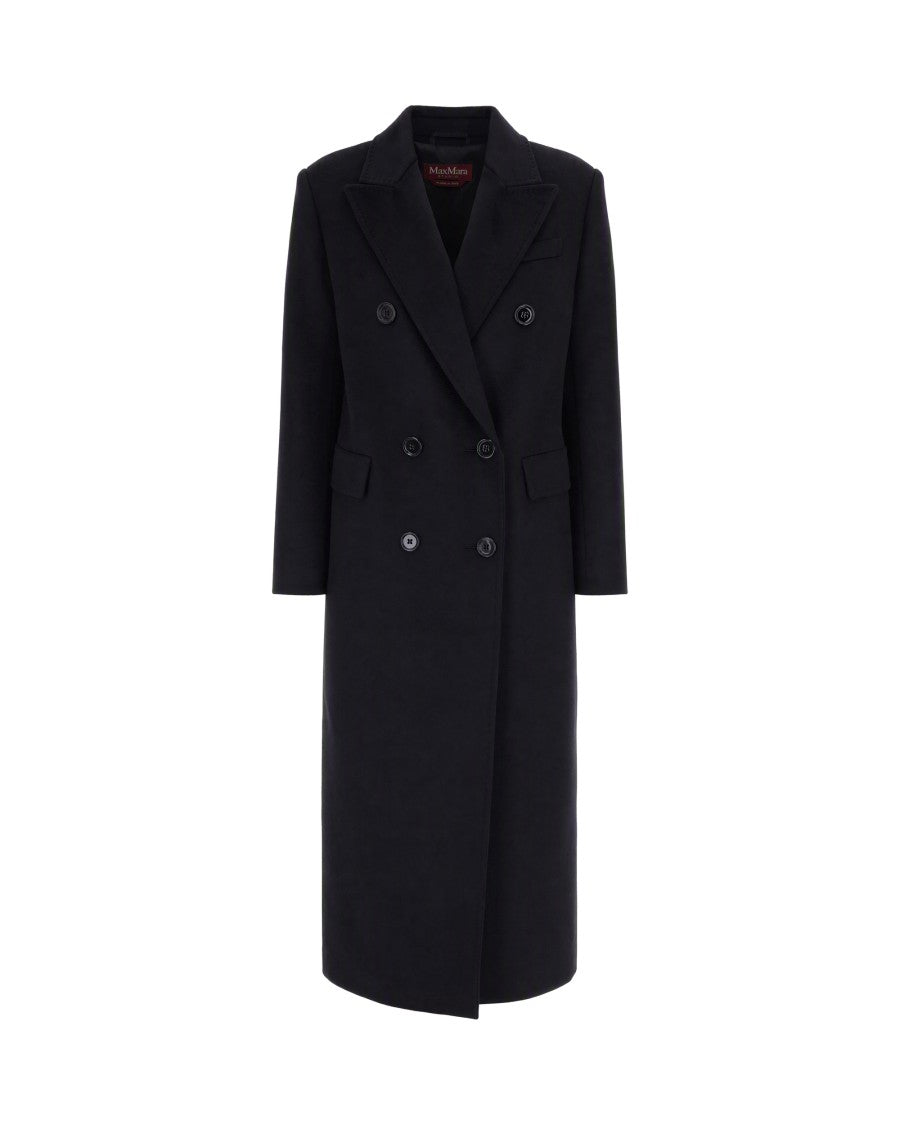 Max Mara Double-Breasted Notch Lapel Central Vent Wool Coat