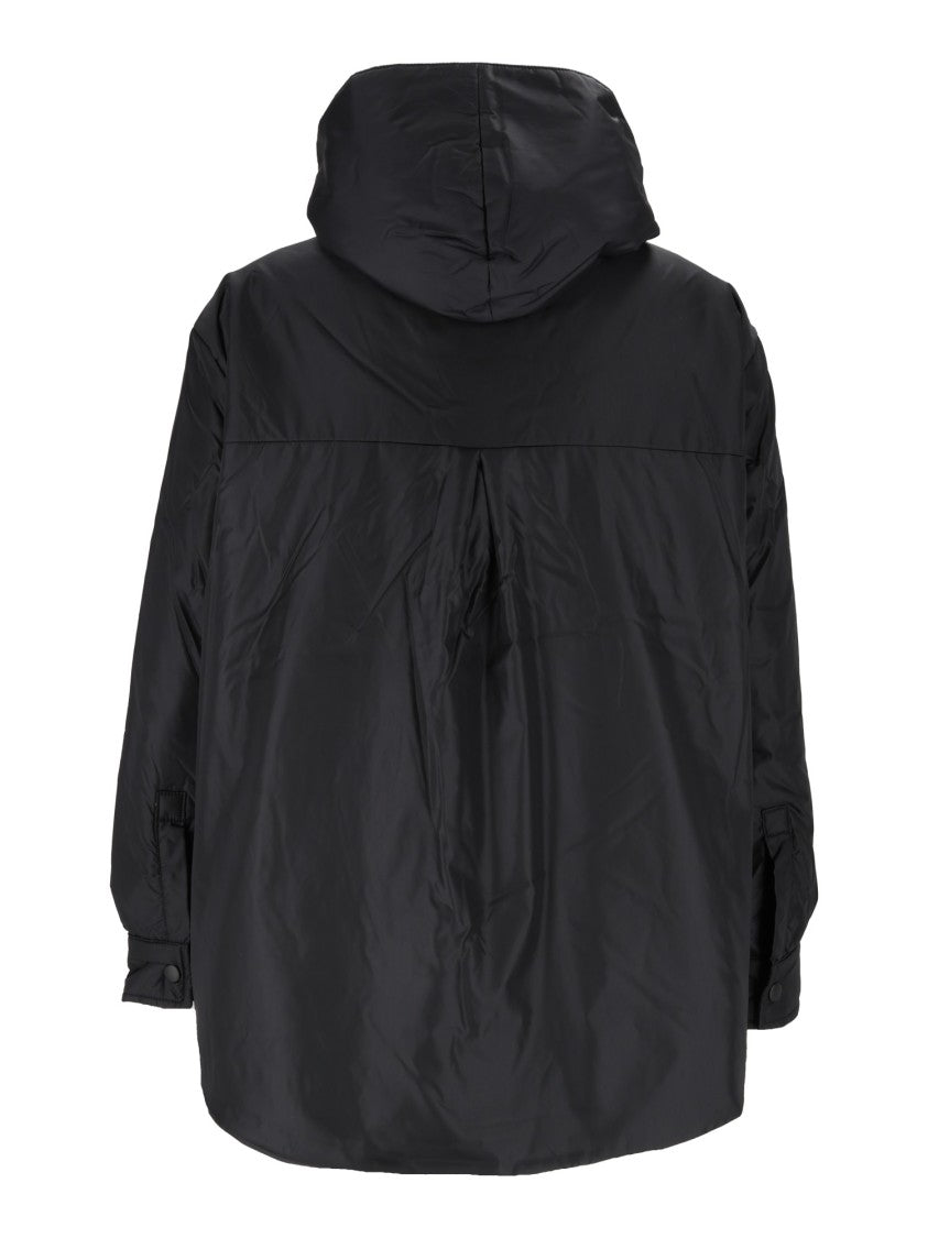 Aspesi Beth Black Hooded Nylon Jacket