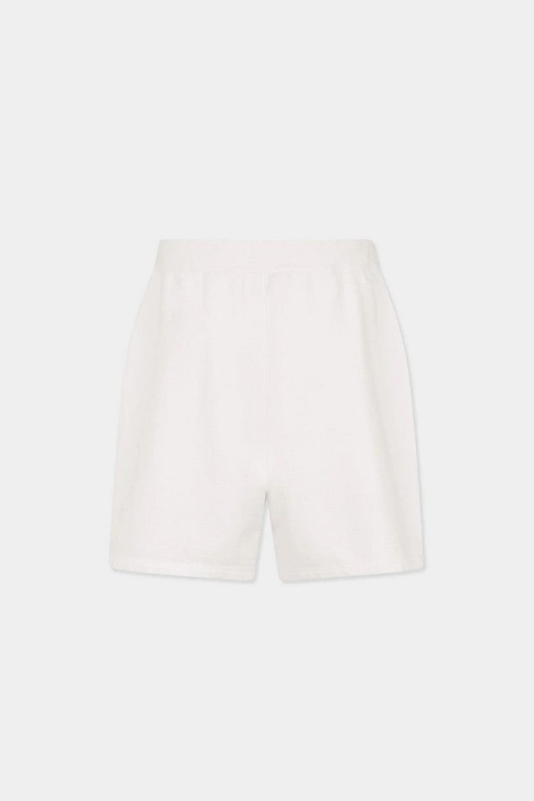 Dsquared2 White Drawstring Waist Cursive Logo Cotton Shorts