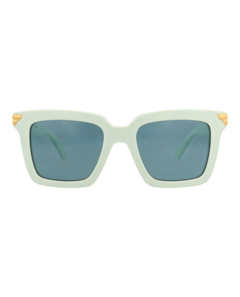 Bottega Veneta Square-Frame Recycled Acetate Sunglasses With Gold Accents