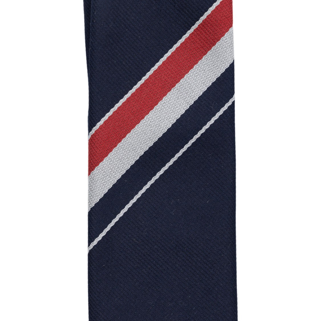 Thom Browne Classic Slim Necktie With Diagonal Stripe Pattern