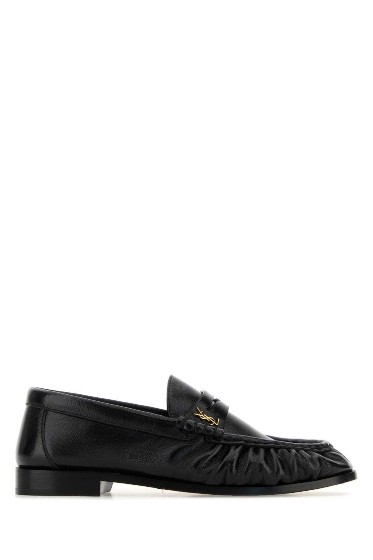 Saint Laurent Black Nappa Leather Loafers