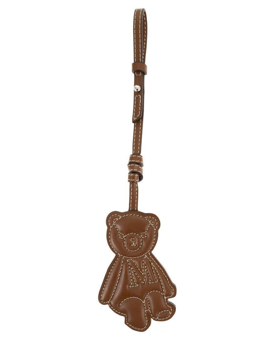 Max Mara Mxalacca - Leather Keyring With Bear Charm
