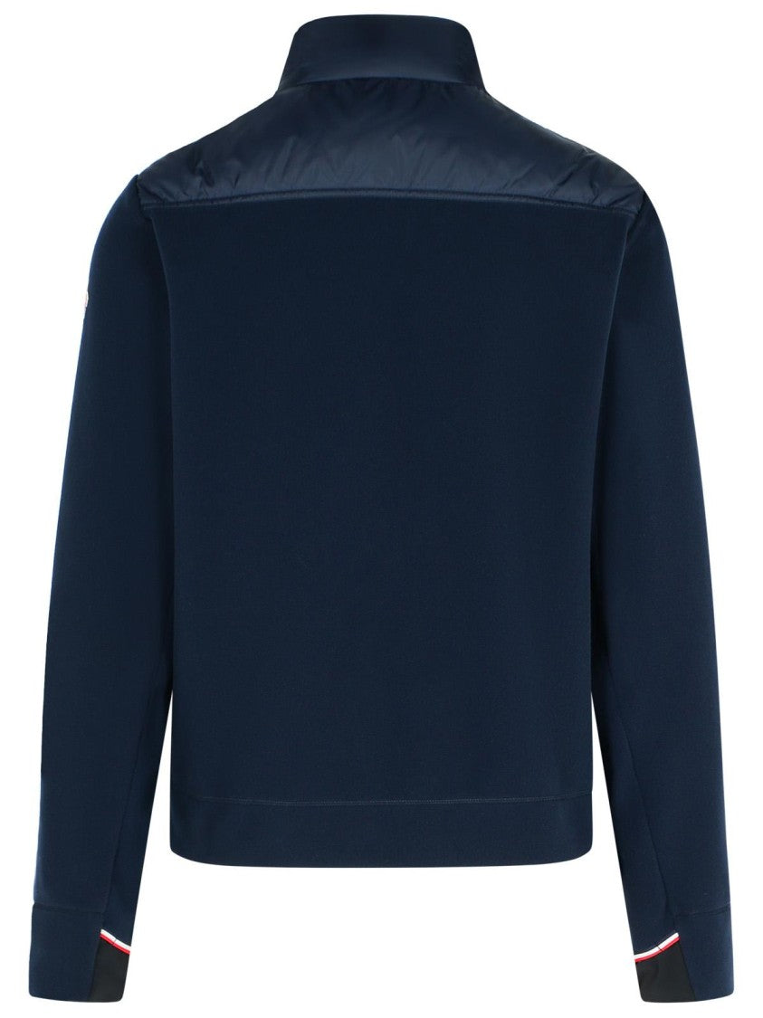 Moncler Grenoble Navy Blue Polyester Padded Cardigan
