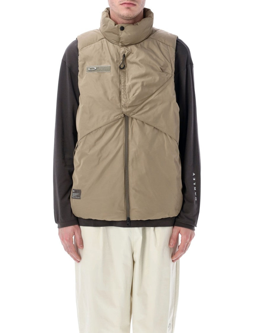 Oakley Technical Padded Vest With Concealed Zippers And High Collared Design