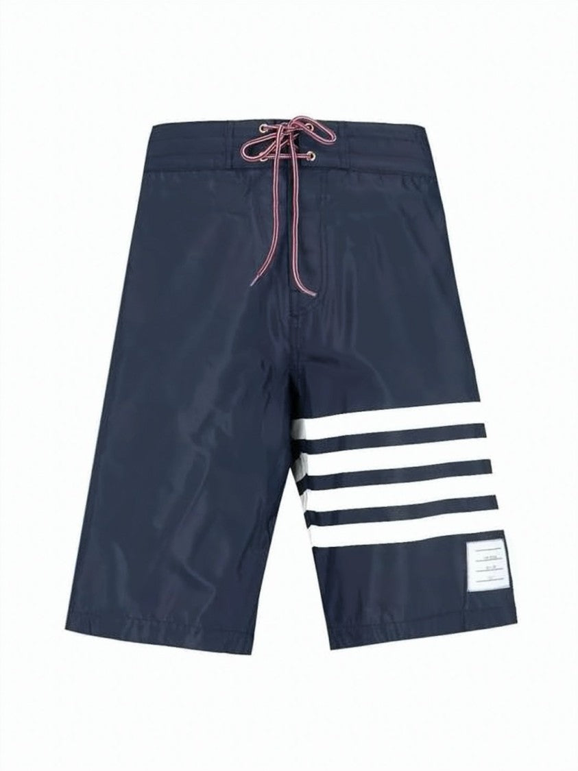 Thom Browne Thom Browne Four-Stripe Swim Shorts