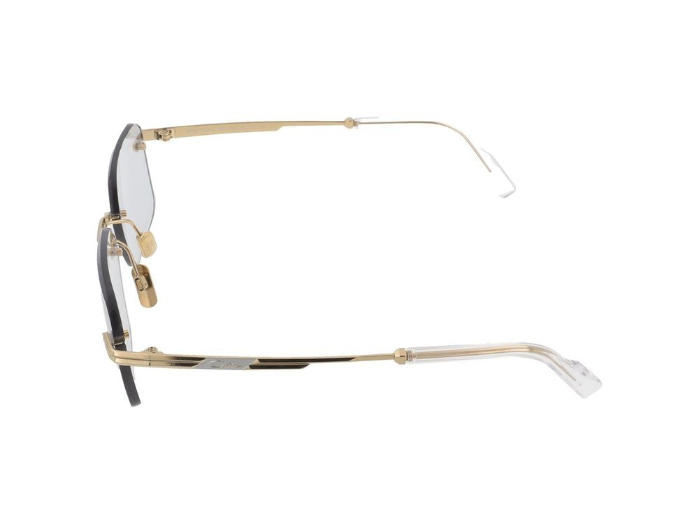 Cazal Gold Geometric Rimless Titanium Sunglasses
