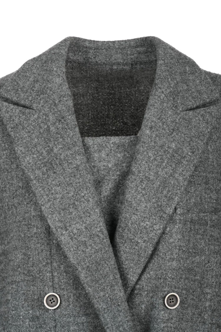 Emporio Armani Double-Breasted Jacket Acrylic Wool - Grey