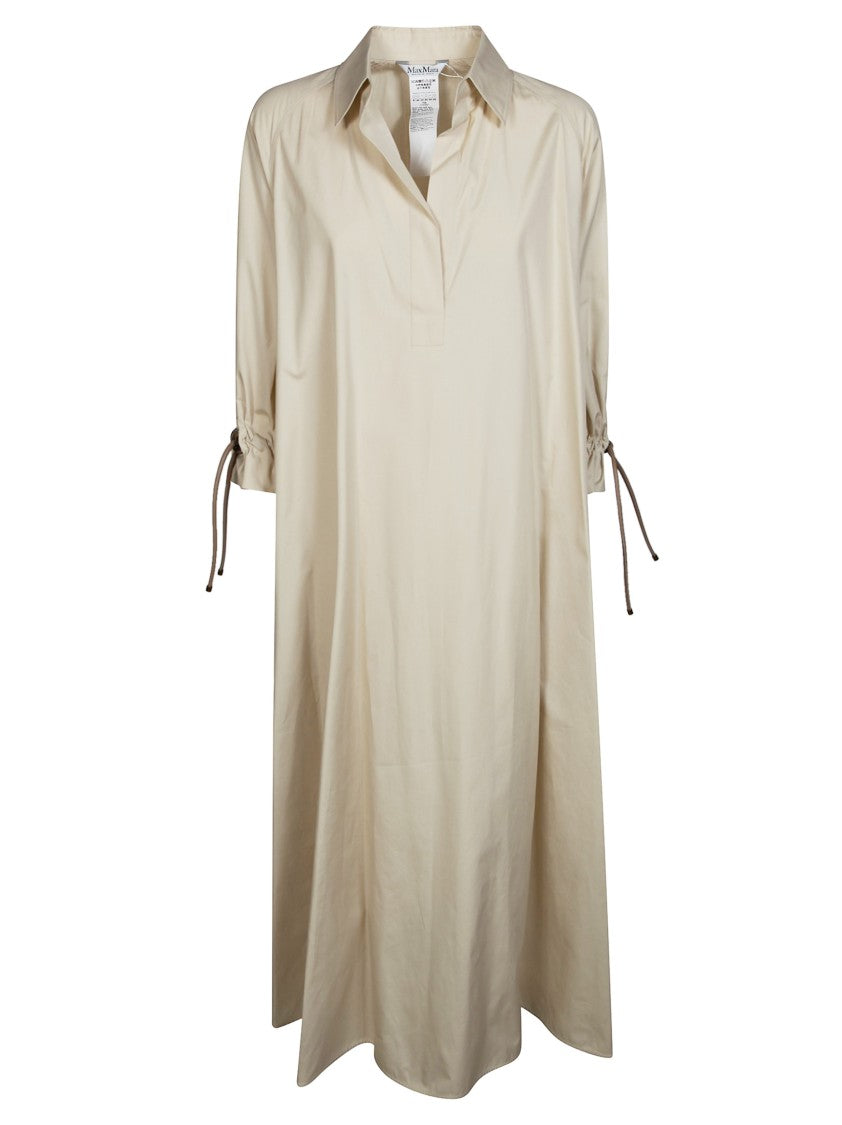 Max Mara Mxmmirto Loose Drawstring Poplin Dress