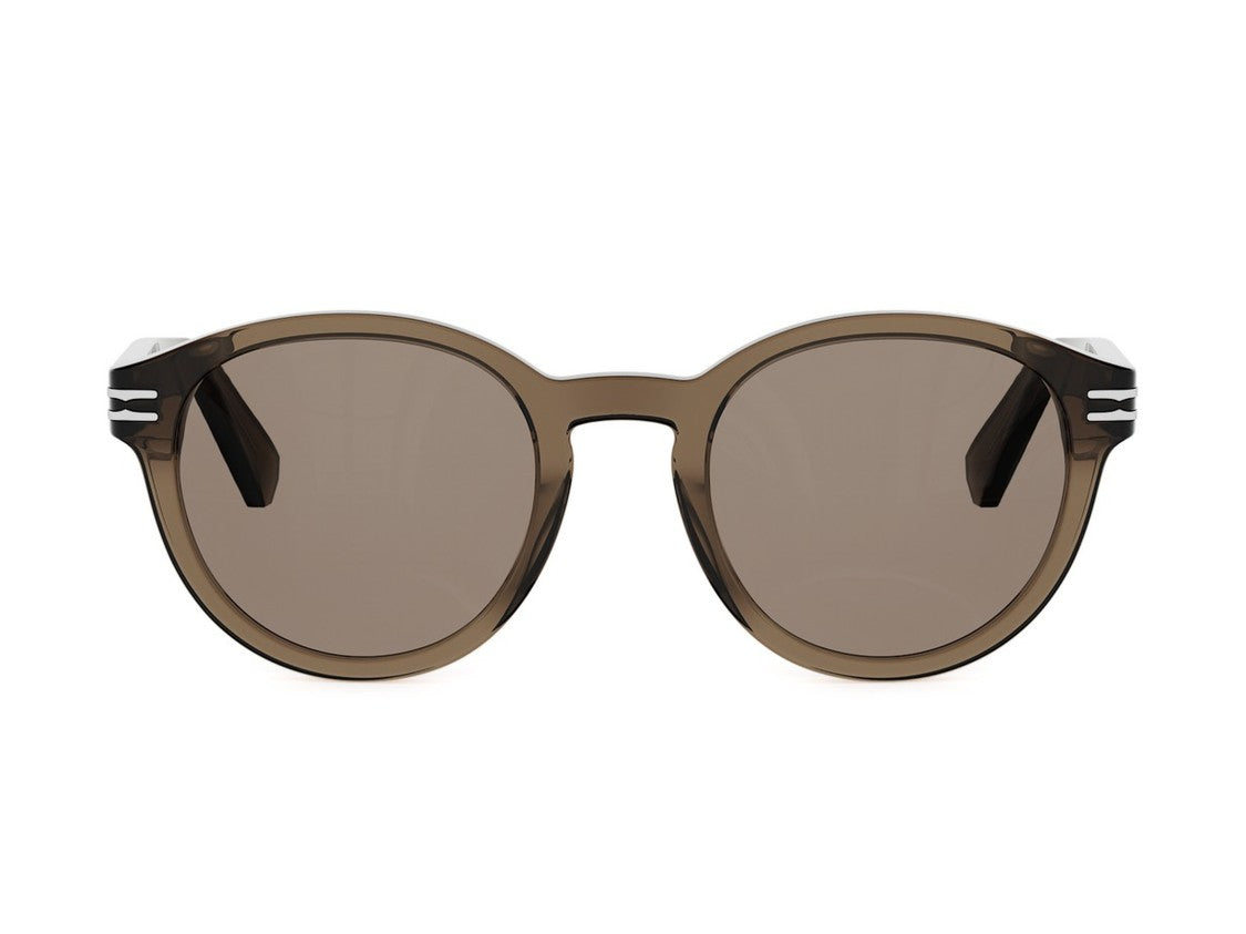 Bulgari Translucent Brown Bv40028i Silver Accent Acetate Sunglasses