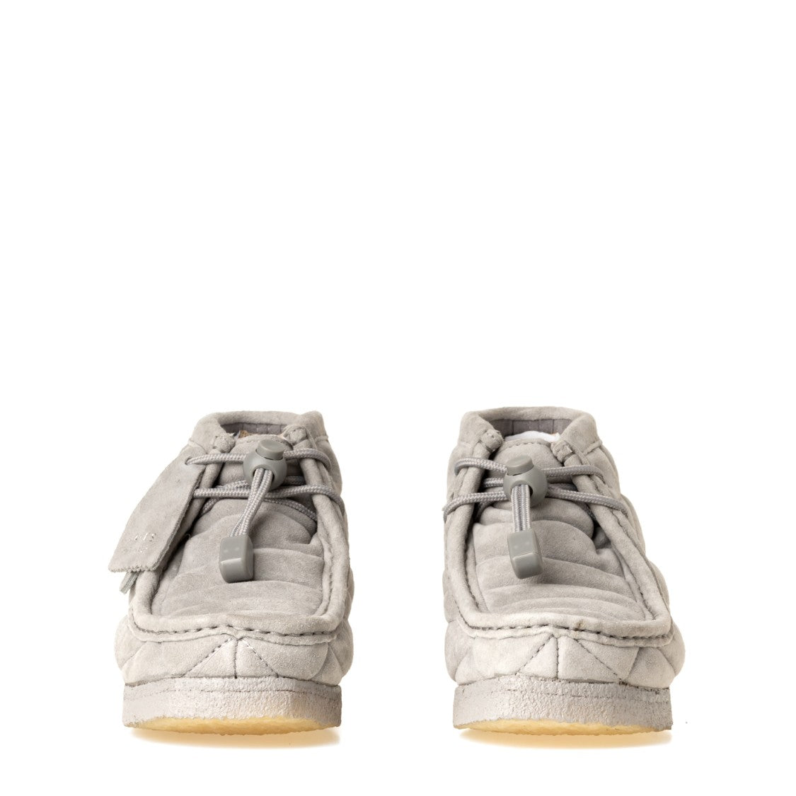 Clarks Quilted Grey Suede Sneakers With Adjustable Toggle Closure