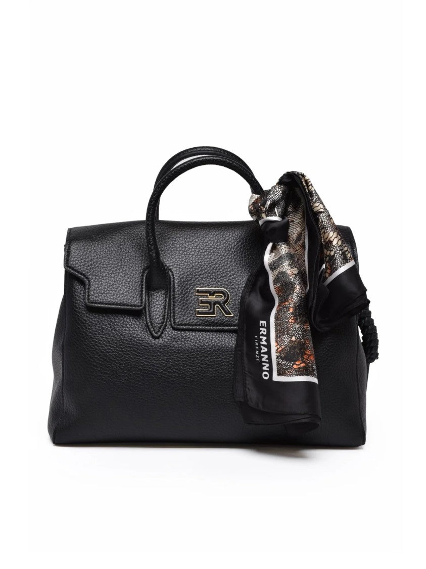 Ermanno Firenze Ermanno Firenze Violet Handbag With Structured Silhouette And Decorative Scarf