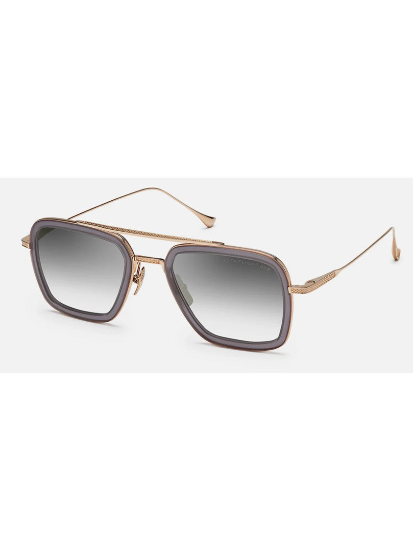 Dita Square Frame Metallic Flight Sunglasses
