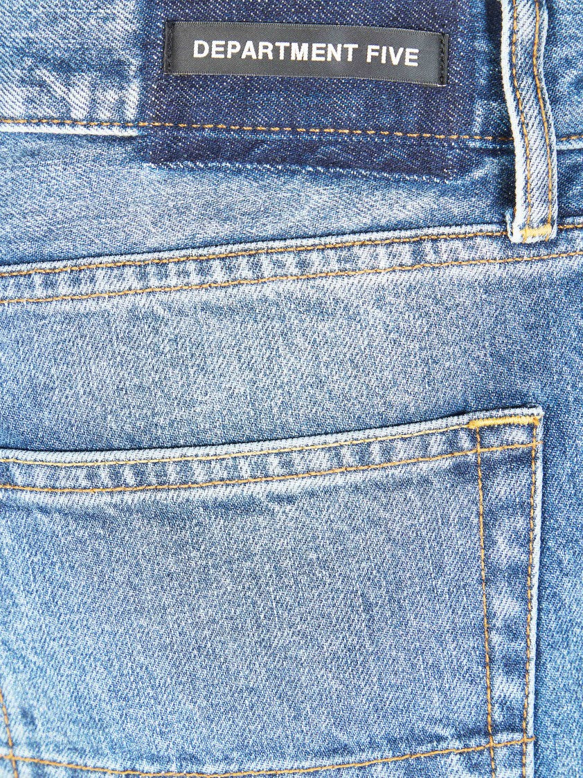 Department 5 Men Faded Blue Distressed Jeans