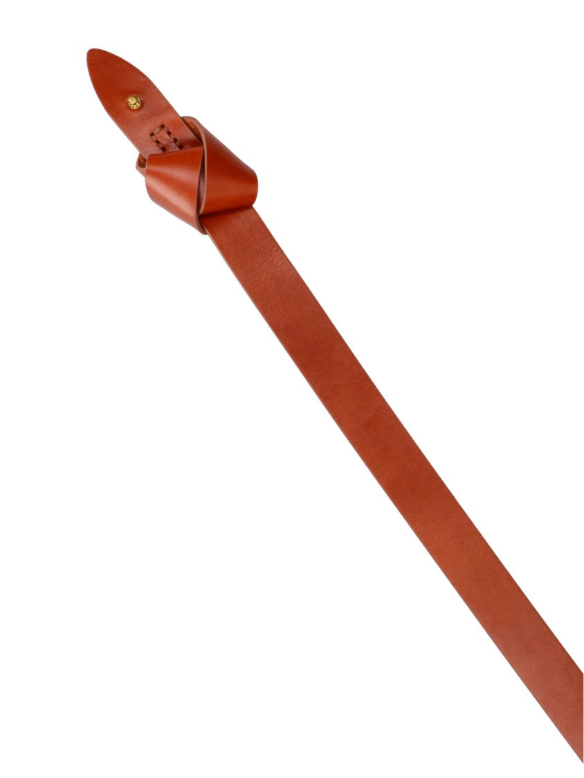 Isabel Marant Lassio Front Knot Adjustable Brown Leather Belt