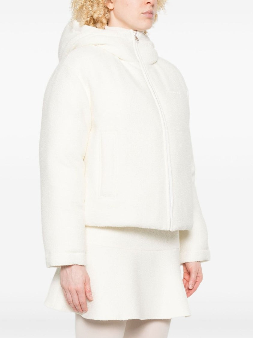 Gucci Cropped Plush Wool Mix Coat With Hood