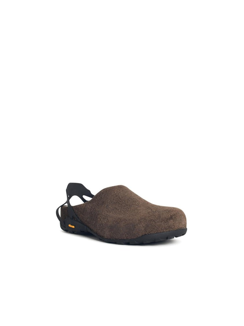 Roa Hiking Fedaia' Slippers In Mole Leather Blend Sherpa