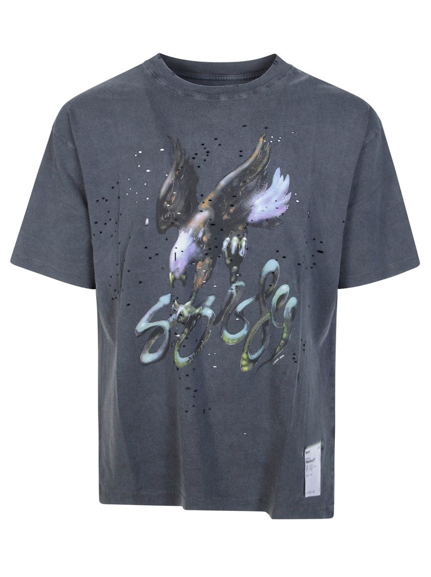 Satisfy Mothtech Boxy Printed Distressed T-Shirt