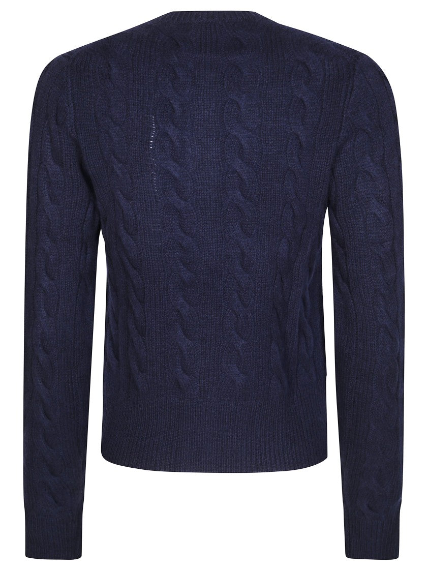 Polo Ralph Lauren Navy Cable-Knit Cardigan With Button Front