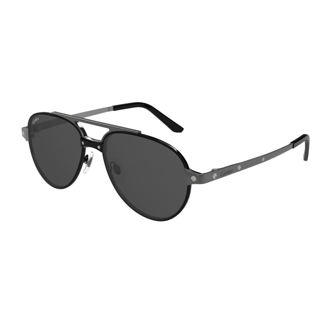 Cartier Grey Ct0476s Santos De Cartier Metal Sunglasses