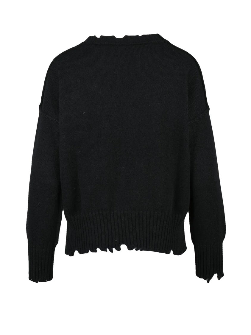 Virginia Bizzi Virginia Bizzi Distressed Cashmere Crewneck Sweater
