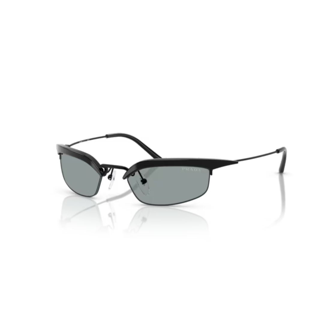 Prada Black 0Pr B50s Semi-Rimless Metal Sunglasses