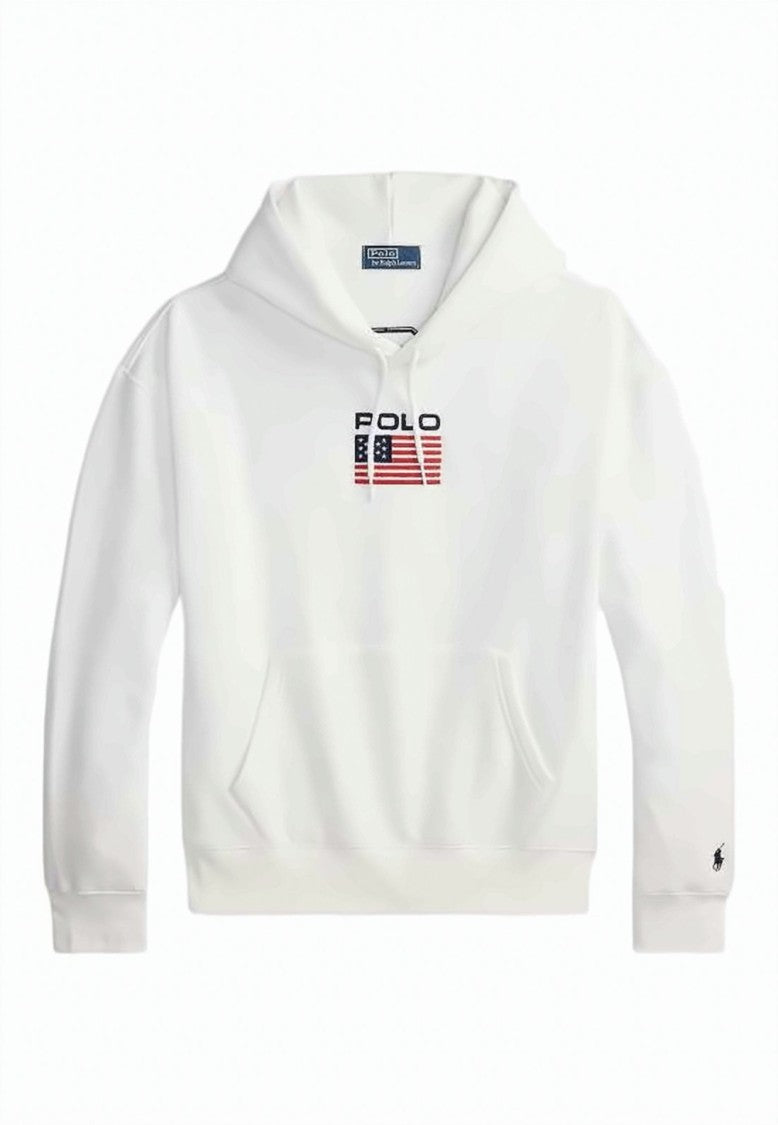 Polo Ralph Lauren White Hoodie With Emblem