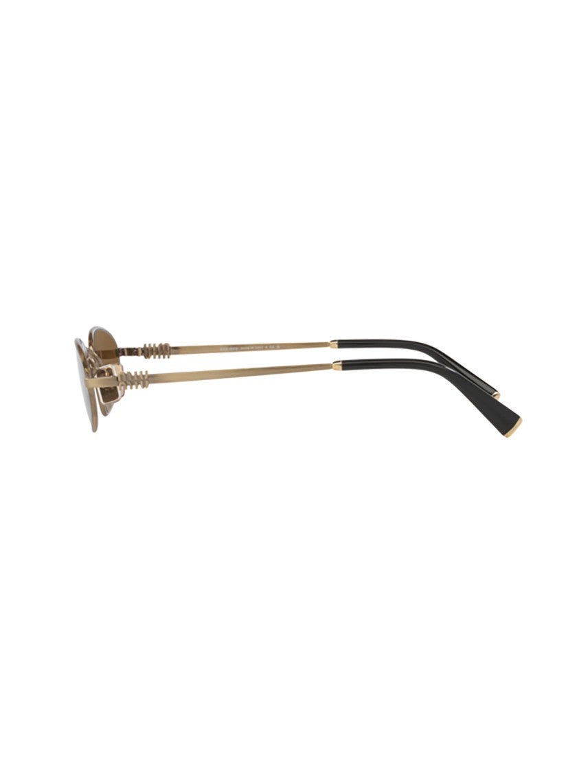 Miu Miu A52s Sole Sleek Metal Oval Sunglasses