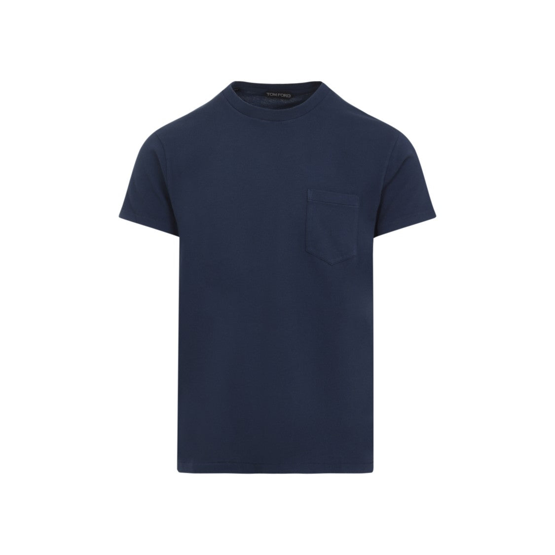 Tom Ford Blue Cotton-Elastane Blend T-Shirt With Crew Neckline