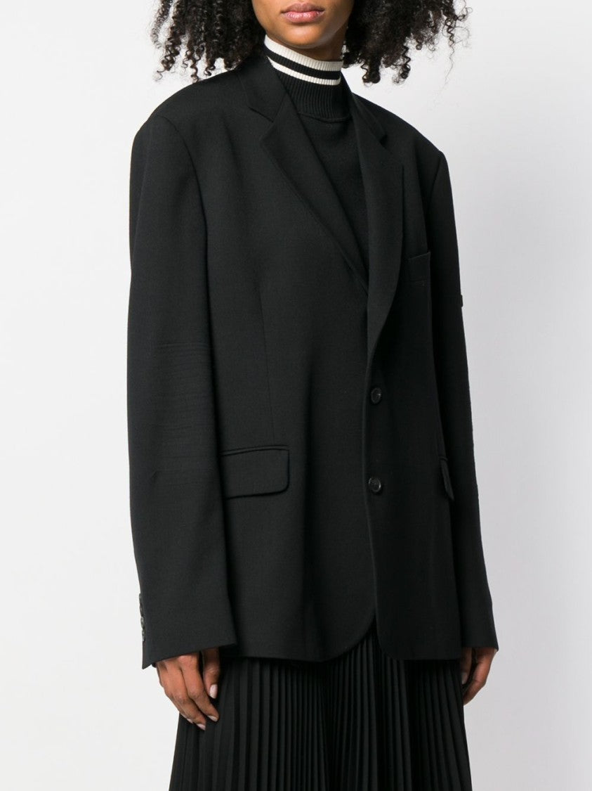 Balenciaga Fluid Viscose Gabardine Jacket With Notch Lapel