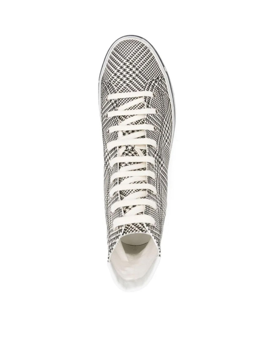 Saint Laurent Malibu Signature Logo Mid-Top Sneakers