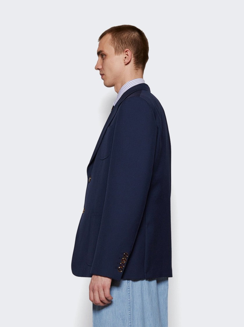 Valentino Single Breatsed Blazer - Indaco