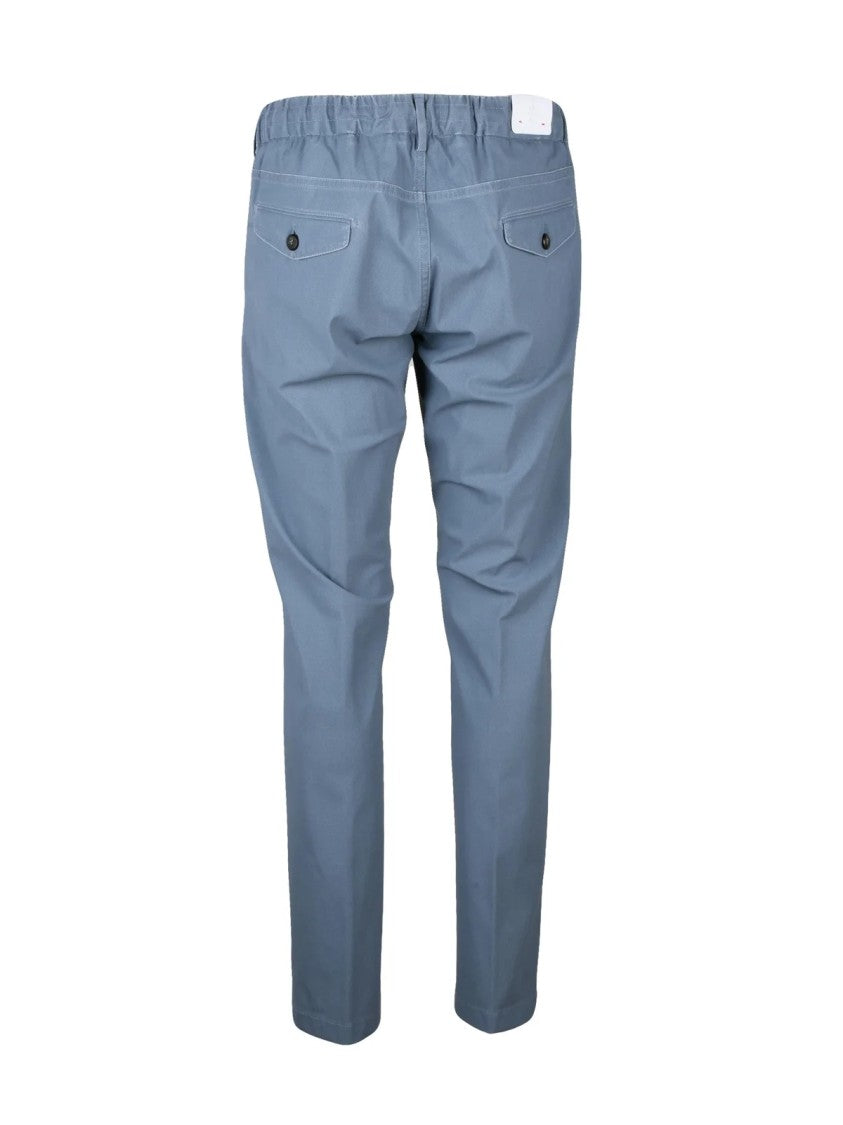 Eleventy Pleated Waist Trousers In Technical Fabric