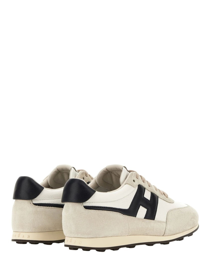 Hogan Off-White Suede Athletic Sneakers