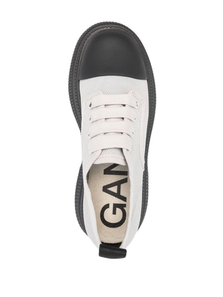 Ganni Beige Recycled Polyester Loafers With Chunky Rubber Sole